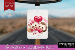 Fox and Hedgehog Valentine Air Freshener PNG Cute Valentines Product Image 1