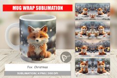 Mug sublimation design Fox Christmas Product Image 1