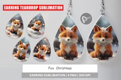 Earring teardrop Fox Christmas Product Image 1