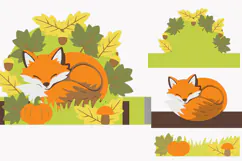 Fox Autumn 3D Pop Up Card SVG Layered Paper Cut Cutting Product Image 3