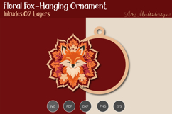 Hanging Floral fox Ornament Product Image 2