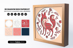 Fox Folk art Layered Shadow Box Product Image 3