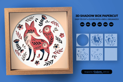 Fox Folk art Layered Shadow Box Product Image 2