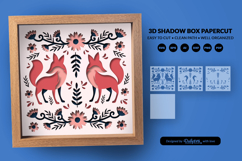 Fox Folk art Layered Shadow Box Product Image 2