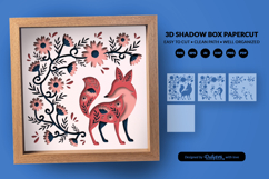 Fox Folk art Layered Shadow Box Product Image 2