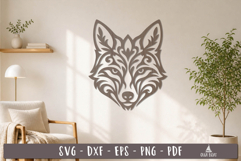 Fox Head Papercut SVG Laser Cut design