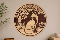 Fox in Forest Wall Art Laser Cut Product Image 1