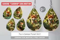Earring Teardrop Fox in Summer Forest Product Image 1