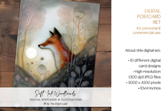 Soft Ink Woodlands Postcard Set Product Image 6