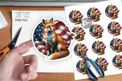 Fox 4th of July Sticker Product Image 1