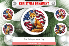 Ornament Fox 4th of July Product Image 1