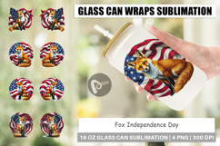 Glass Can Fox 4th of July Product Image 1