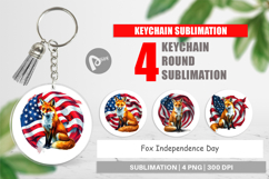 Keychain Fox 4th of July Product Image 1