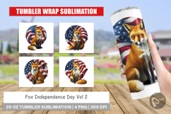 Tumbler Fox 4th of July Product Image 1