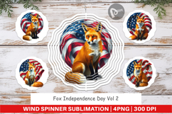 Wind Spinner Fox 4th of July Product Image 1