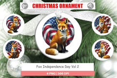 Ornament Fox 4th of July Product Image 1