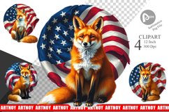 Fox 4th of July Clipart Product Image 1