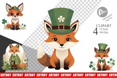 Fox St. Patrick Clipart Product Image 1