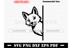 Peering Fox SVG PNG DXF EPS PDF Product Image 1