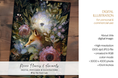 Rococo Flowers &amp; Animals Postcard Set Product Image 5