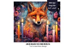 Fox Tumbler Wrap  Watercolor Fox Tumbler Sublimation Design