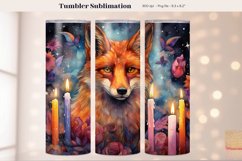 Fox Tumbler Wrap  Watercolor Fox Tumbler Sublimation Design