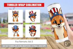 Tumbler Fox Patriotic Product Image 1