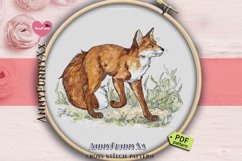 Simple Fox Cross stitch pattern PDF Fox embroidery Product Image 7