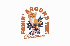 Foxin Around This Christmas Funny T-shirt Design Product Image 1