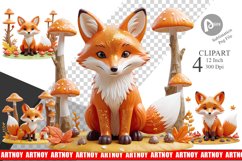 Clipart Foxy Autumn Product Image 1