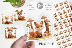 Foxy Autumn Sticker Product Image 1