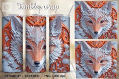 3d Animals 5 Tumbler Sublimations, 20 oz Tumbler Wraps Product Image 3