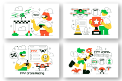 10 FPV Drone Racing Illustration Product Image 3