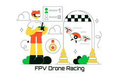 10 FPV Drone Racing Illustration Product Image 4