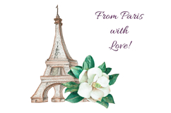 French Garden Watercolor Clipart Bundle Product Image 7