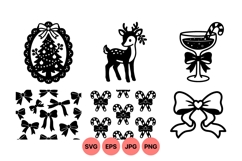 Vintage Christmas Holiday Clipart For Crafts Product Image 1