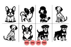 Cute Dog Breed Vector Clipart For Crafts Product Image 1