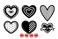 Hand Drawn Heart Vector Clipart For Valentines Product Image 1