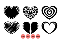 Hand Drawn Romantic Heart Clipart Product Image 1