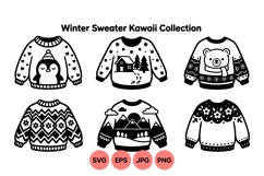 Kawaii Winter Sweater Clipart For Crafts Product Image 1