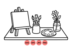 Hand Drawn Art Supplies Clipart Product Image 1
