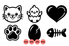 Cute Animal Icon Clipart For Kids Design Product Image 1