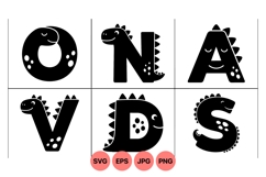 Cute Dinosaur Alphabet Svg Kids Letters Design Product Image 1
