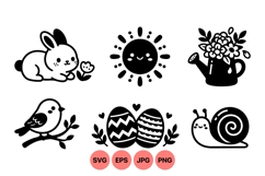 Cute Spring Animal SVG Icons For Seasonal Crafts Product Image 1