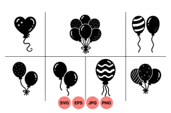 Hand Drawn Party Balloon Svg Clipart Designs Product Image 1