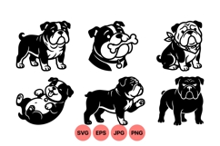 Cute Bulldog Svg Vector Clipart For Crafts Product Image 1
