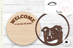 Layered Laser Cut Dog Door Signs | Funny Welcome Signs SVG Product Image 3