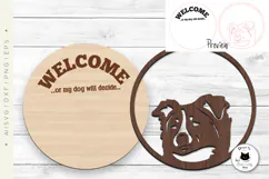 Layered Laser Cut Dog Door Signs | Funny Welcome Signs SVG Product Image 3
