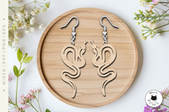 Snake Earrings SVG | Animal Earrings Laser Cut Files Product Image 2