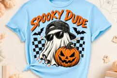 spooky dude png, halloween ghost png, cool ghost png,pumpkin Product Image 3